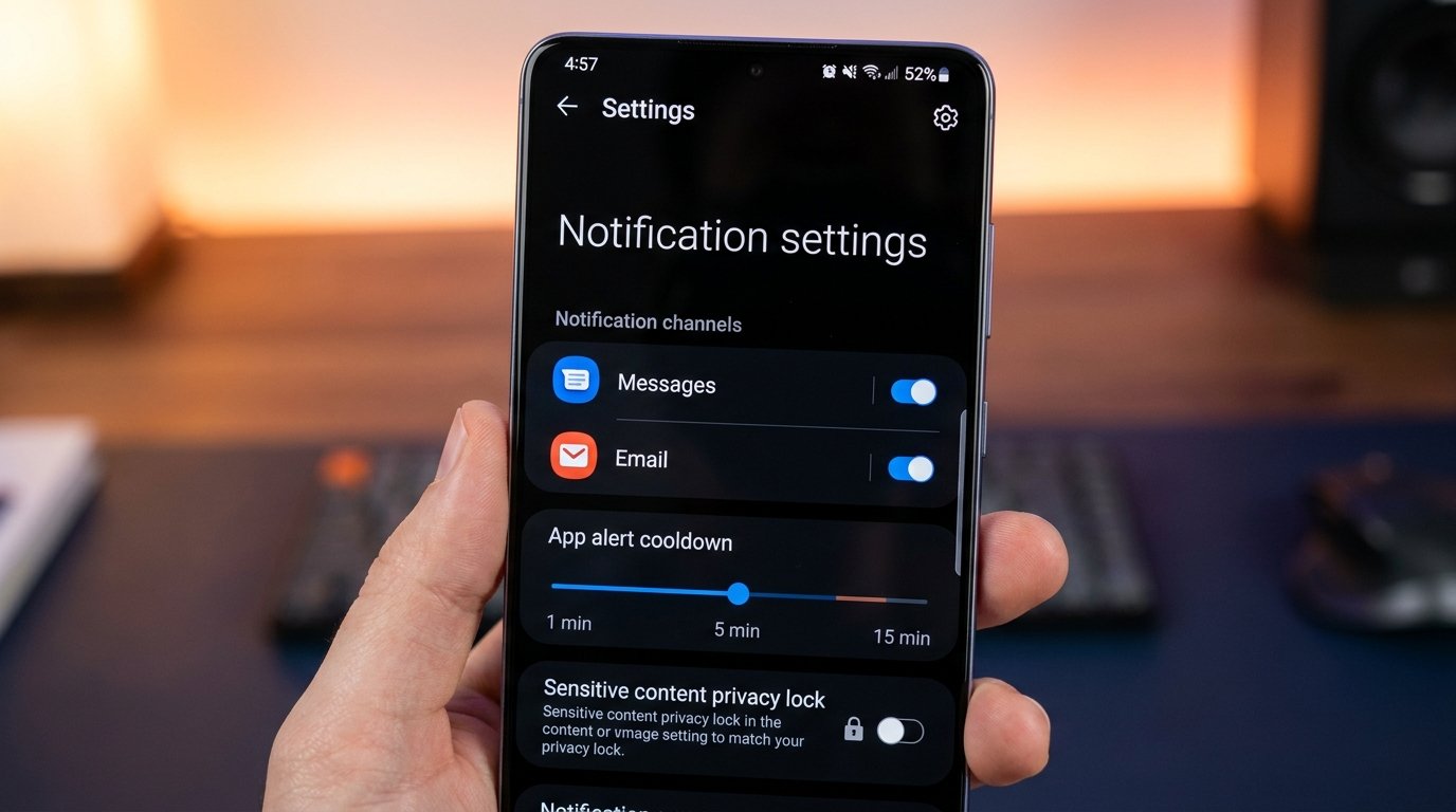 Master Android Notification Management: Notification Channels, Cooldown & Privacy - Android Guide Visual