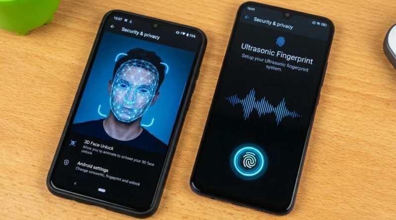 Android Biometric Security: Ultrasonic Fingerprint Scanners vs 3D Face Unlock - Android Guide Visual