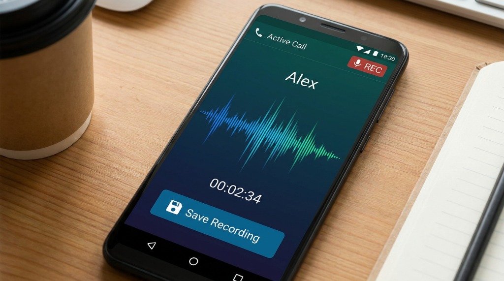 How to Record Phone Calls on Android - Active Call Recording with Waveform Visualization