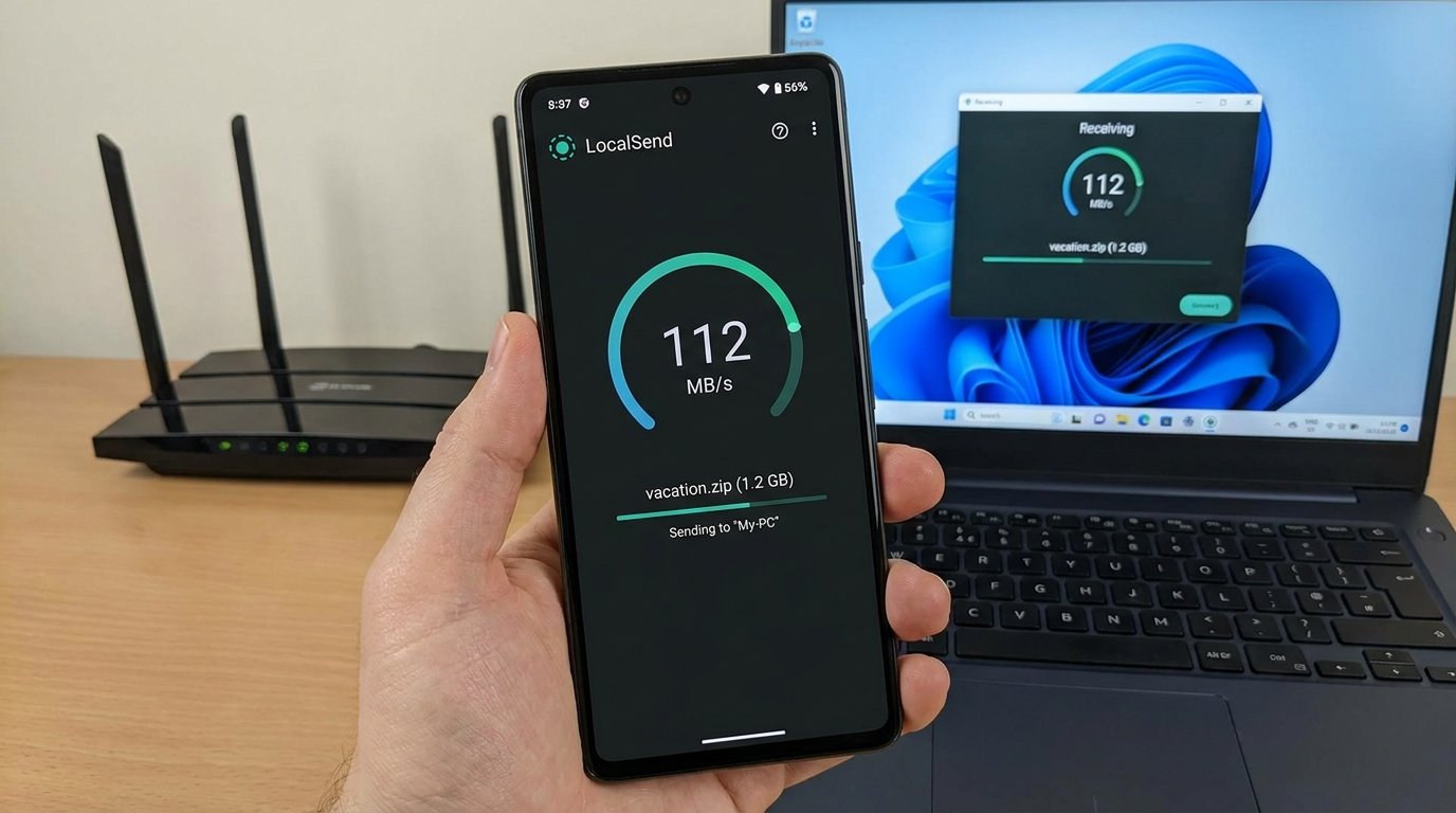How to Transfer Files Between Android and PC Wirelessly - Android Guide Visual